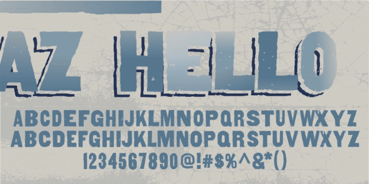 AZ Hello font preview