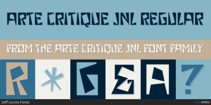 Arte Critique JNL font preview
