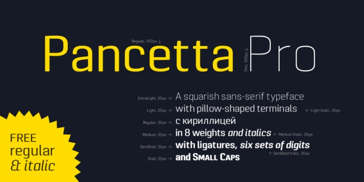 Pancetta Pro font preview