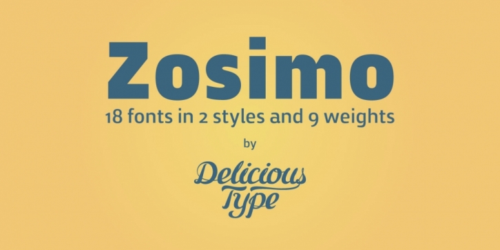 Zosimo Std font preview