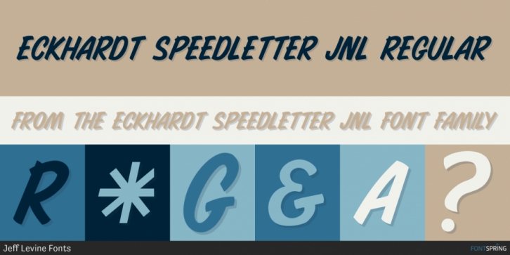 Eckhardt Speedletter JNL font preview