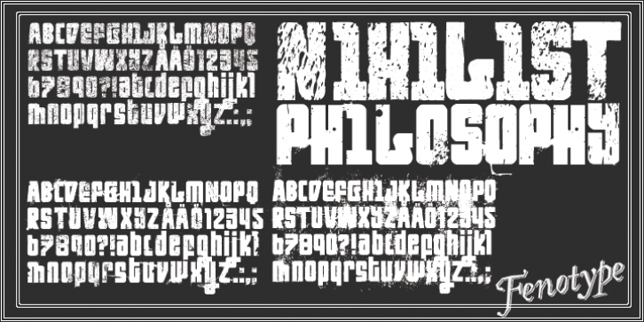 Nihilist Philosophy font preview