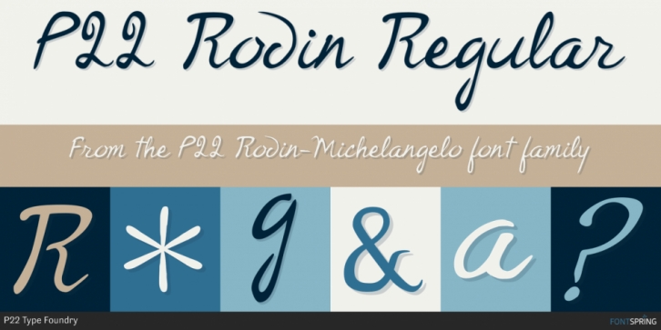 P22 Rodin-Michelangelo font preview