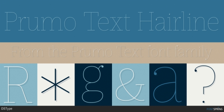Prumo Text font preview