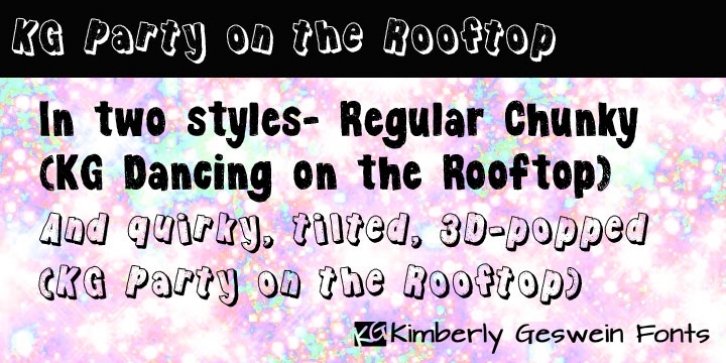 KG Rooftop font preview