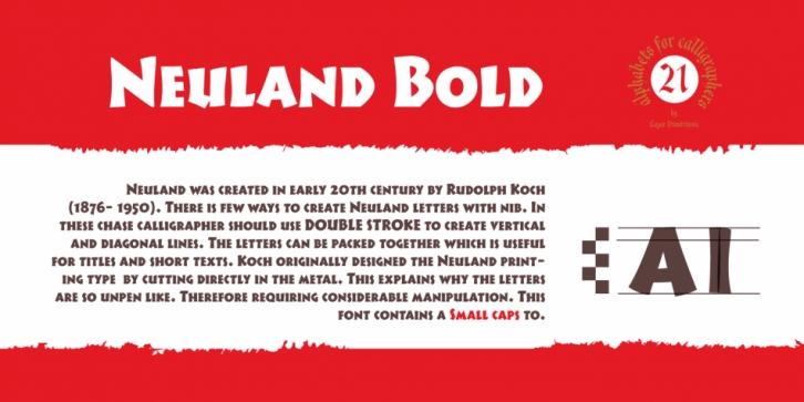 Cal Neuland Bold font preview