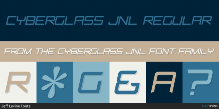 Cyberglass JNL font preview