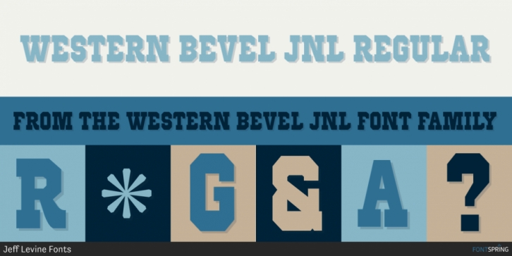 Western Bevel JNL font preview