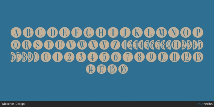Bullet Numbers font preview