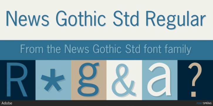 News Gothic Std font preview