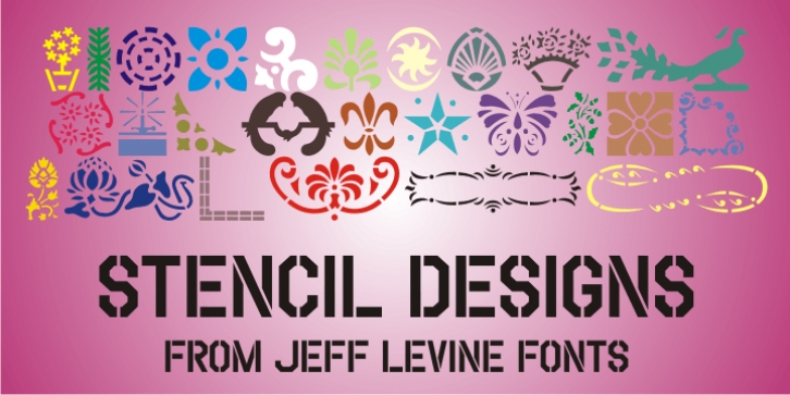 Stencil Designs JNL font preview