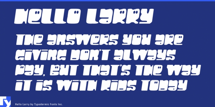 Hello Larry font preview