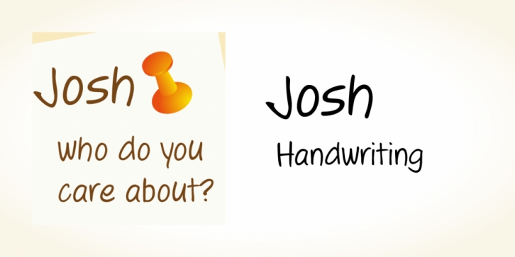 Josh Handwriting font preview
