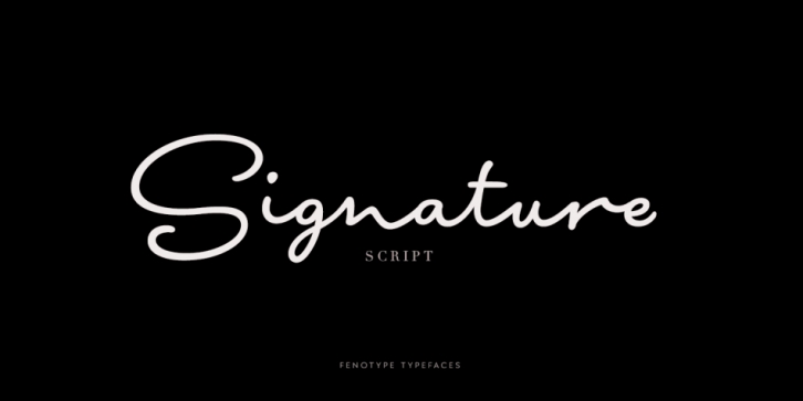 Signature Script font preview