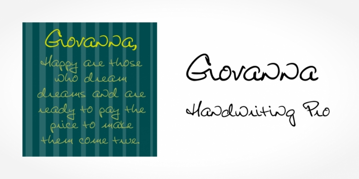 Giovanna Handwriting font preview
