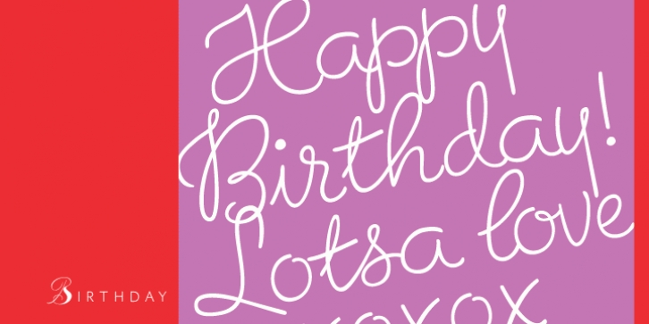 Birthday Pro font preview
