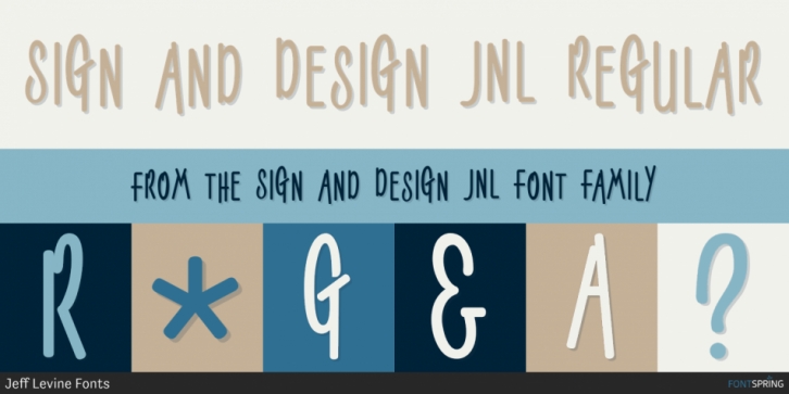 Sign and Design JNL font preview