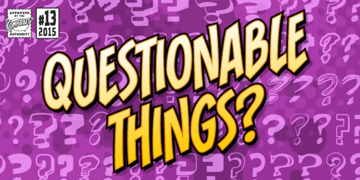 Questionable Things font preview