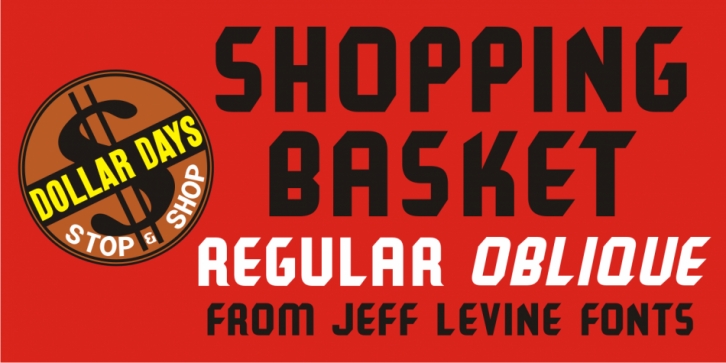 Shopping Basket JNL font preview