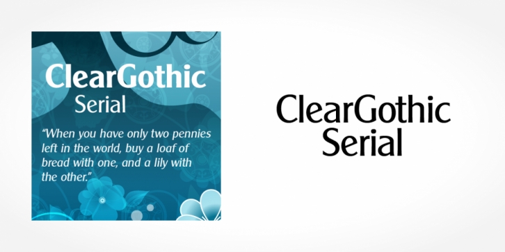 Clear Gothic Serial font preview