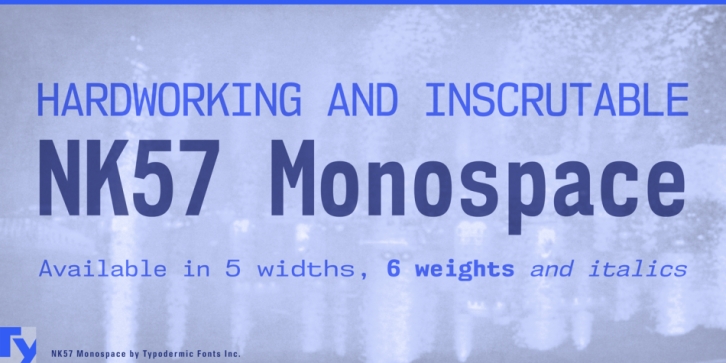NK57 Monospace Expanded font preview