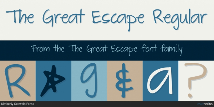 The Great Escape font preview