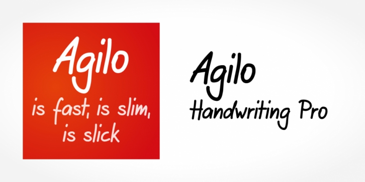 Agilo Handwriting Pro font preview