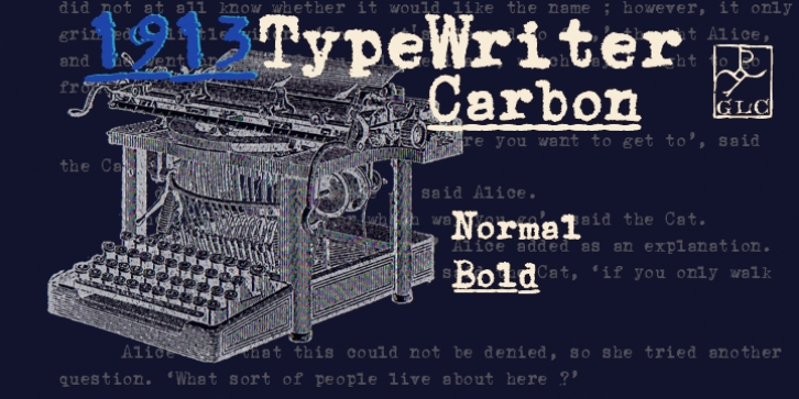 1913 TypewriterCarbon font preview
