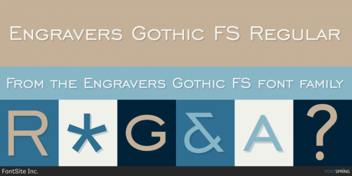 Engravers Gothic FS font preview
