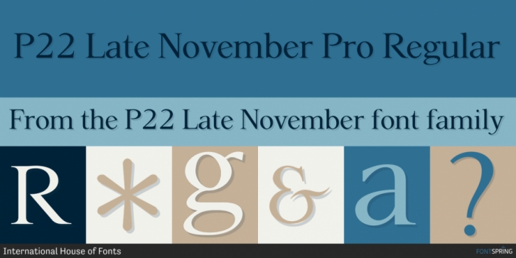 P22 Late November font preview