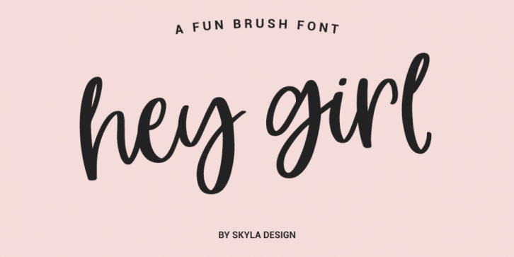 Hey Girl font preview