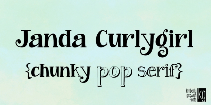 Janda Curlygirl font preview