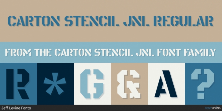 Carton Stencil JNL font preview