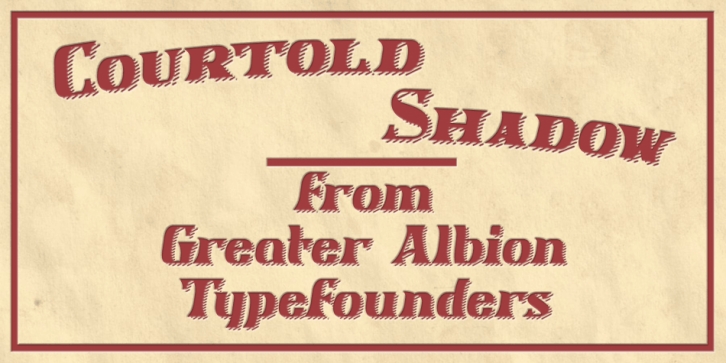 Courtold Shadow font preview