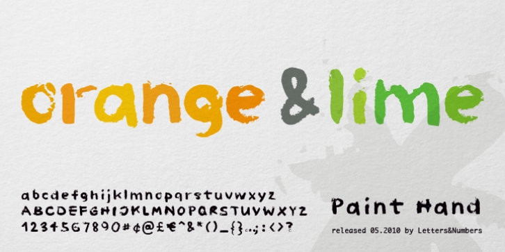 Paint Hand font preview