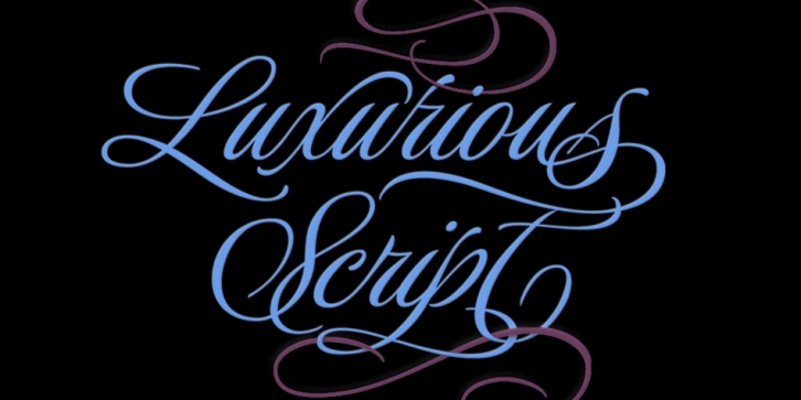 Luxurious font preview