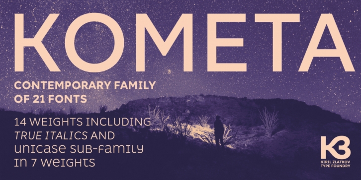 Kometa font preview