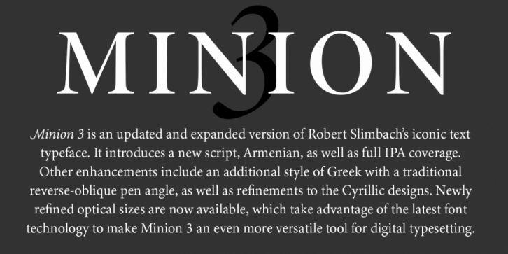 Minion 3 font preview