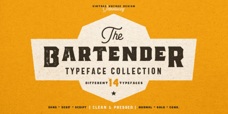 The Bartender font preview