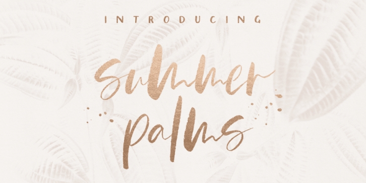 Summer Palms font preview