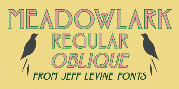 Meadowlark JNL font preview