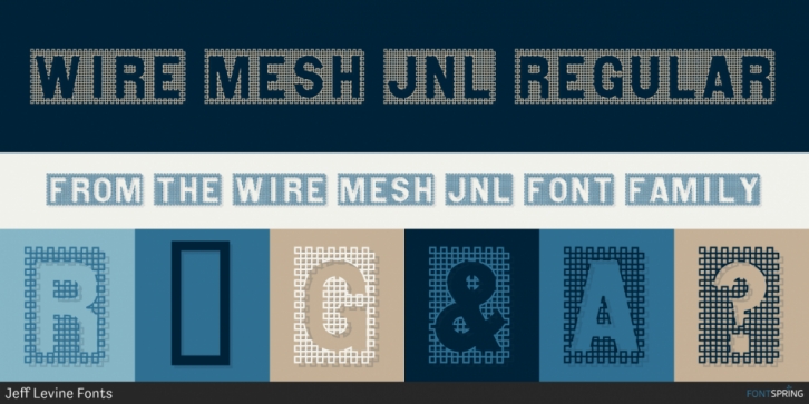 Wire Mesh JNL font preview