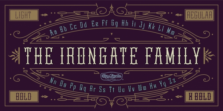 Irongate font preview