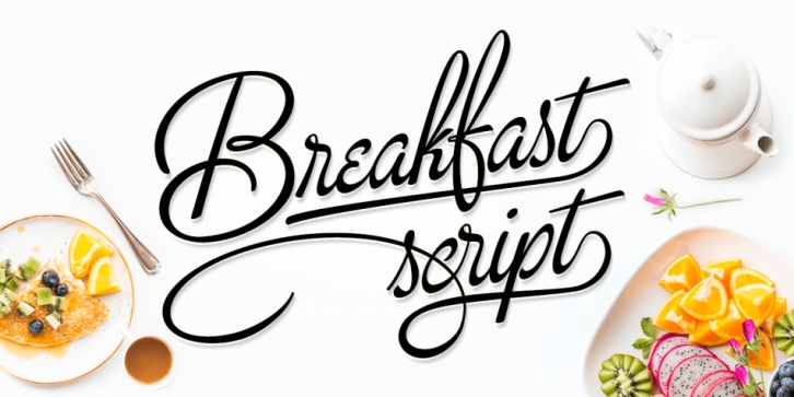 Breakfast Script font preview