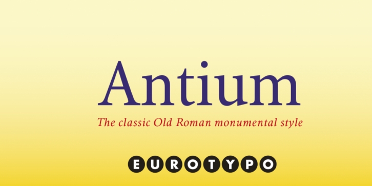 Antium font preview