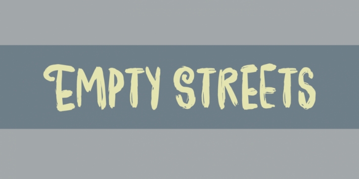 Empty Streets font preview