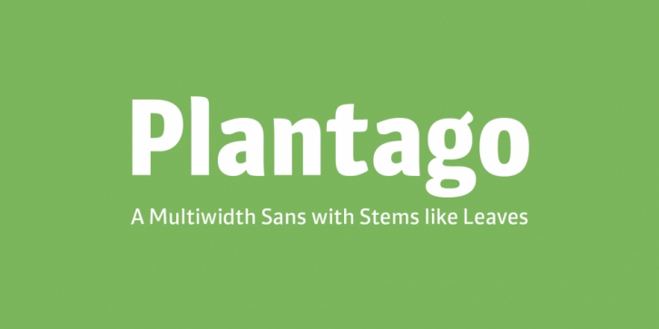 Plantago font preview