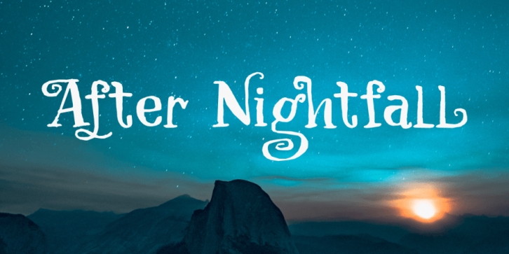 After Nightfall font preview