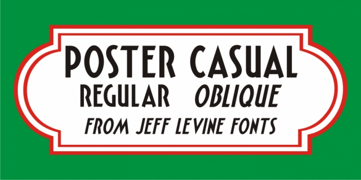Poster Casual JNL font preview