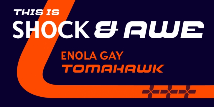 Shock and Awe font preview